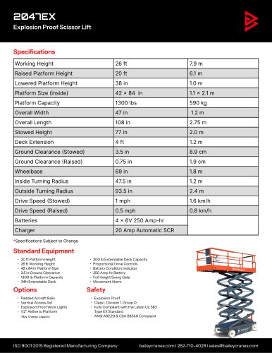 2047EX Explosion Proof Scissor Lift