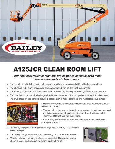 A125JCR Clean Room Lift