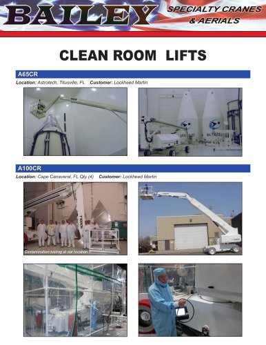 T100CR Clean Room Lift