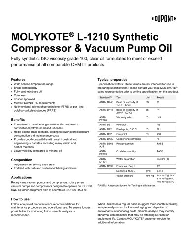 MOLYKOTE® L-1210 Synthetic