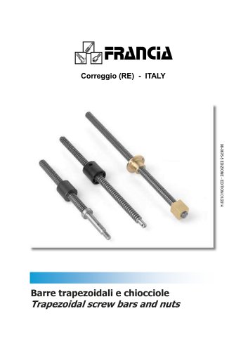 Trapezoidal screw bars and nuts