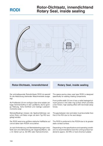 Rotary Seal, inside sealing RODI