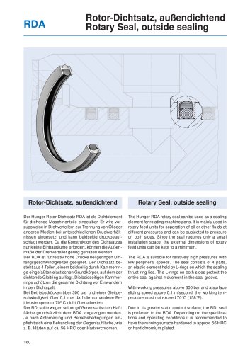 Rotary Seal, outside sealing RDA