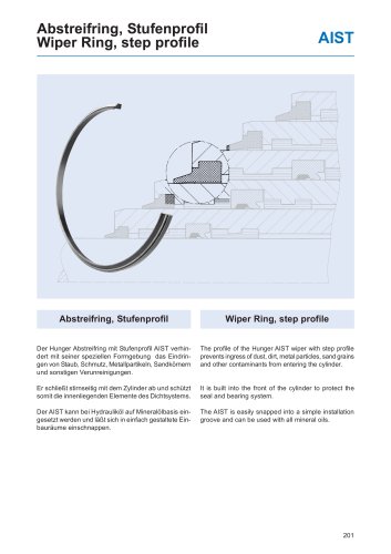 Wiper Ring, Step Profile AIST