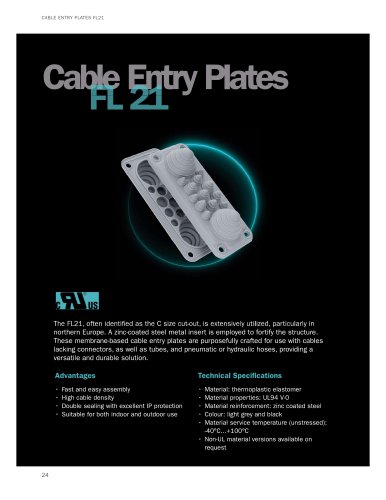 Trelleborg Cable Entry Plates FL - Series EN