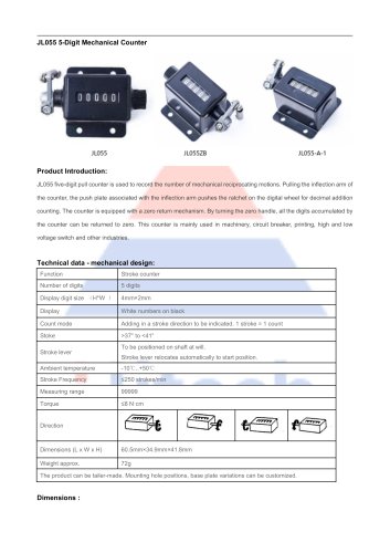 Hitech Mechanical Counter JL055