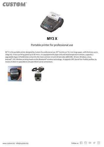 MY3 X Portable printer for professional use