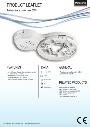 Addressable sounder base 3379