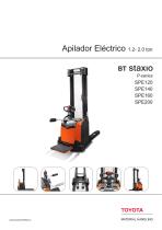 Apilador Eléctrico 1.2- 2.0 ton BT staxio P-series SPE120 SPE140 SPE160 SPE200