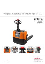 Transpaleta de baja altura con conductor a pie 1.3 toneladas BT levio Sérié W LWE130 - 1