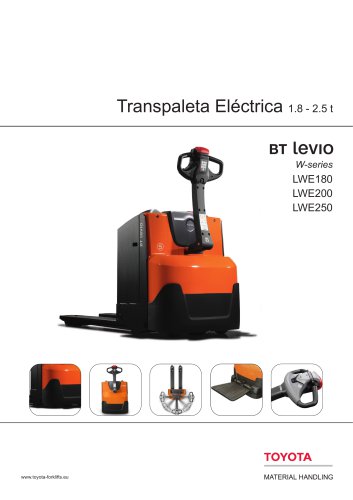 Transpaleta Eléctrica 1.8 - 2.5 t BT levio W-series LWE180 LWE200 LWE250