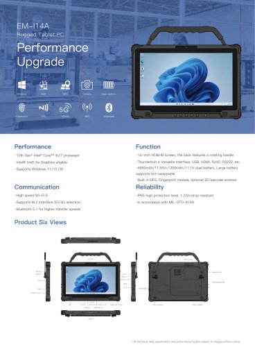 EM-I14A windows rugged tablet