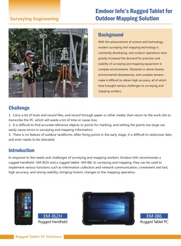 EM-I62H Rugged Handheld: Empowering Surveying and Mapping with Precision and Efficiency