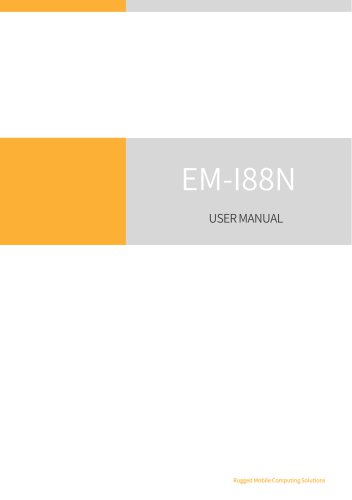 EM-I88N 8inch windows rugged mobile pc User Manual