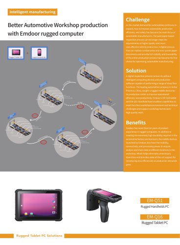 EM-Q51/EM-Q16——Better Automotive Workshop production  with Emdoor rugged computer