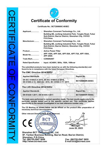 APF CE certificate