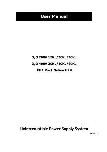 Rack Mount UPS 30-60KGALLEON II 33 30-60K PF1 RACK Long LCD User-manual-20200424