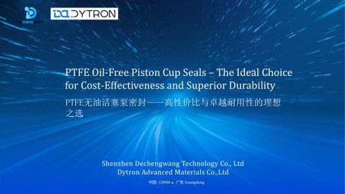 PTFE seals for lifesciences application