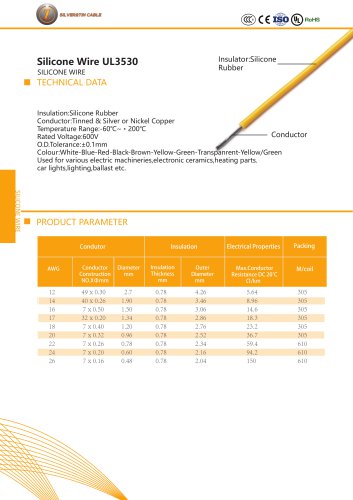 Silicone wire UL3530