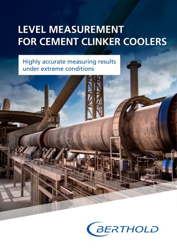 Continuous level measurement for cement clinker coolers