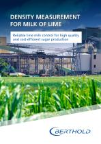 Density measurement for milk of lime