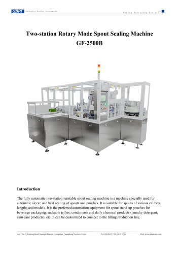 GF-2500B Two-station Rotary Mode Spout Sealing Machine (20260114)