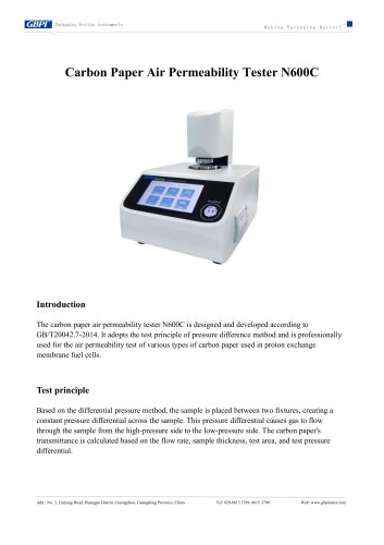 N600C Carbon Paper Air Permeability Tester A0(20240321)