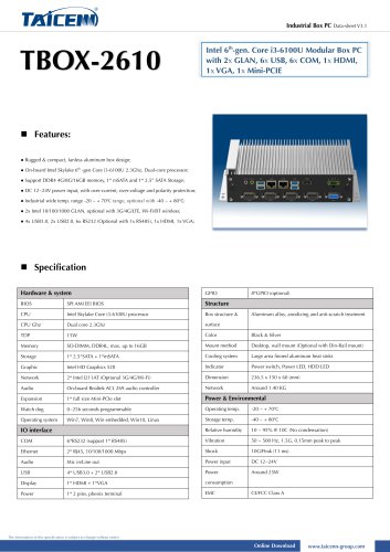 TAICENN/Box computer/TBOX-2610