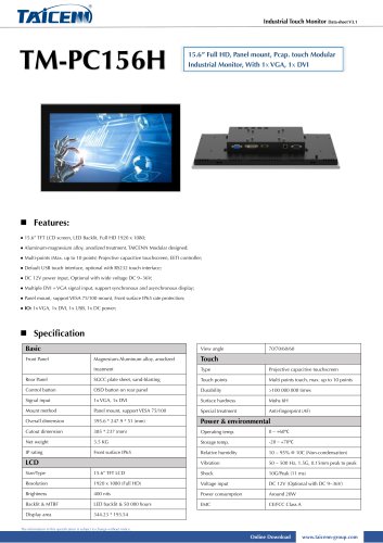 TAICENN/Industrial monitor/TM-PC156H