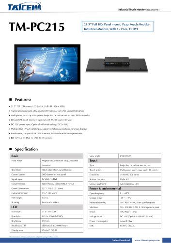 TAICENN/Industrial monitor/TM-PC215