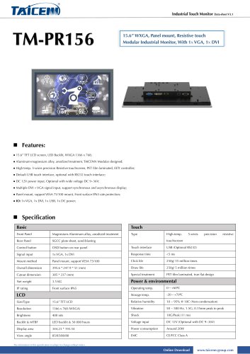 TAICENN/Industrial monitor/TM-PR156