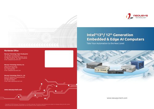 Brochure for 2023 Intel®13th/12th-Gen Embedded & Edge AI Computers