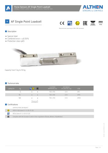 AF Single Point Loadcell