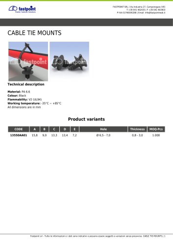 CABLE TIE MOUNTS