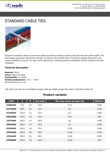 STANDARD CABLE TIES