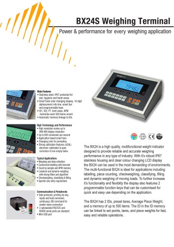 BX24S weighing terminal