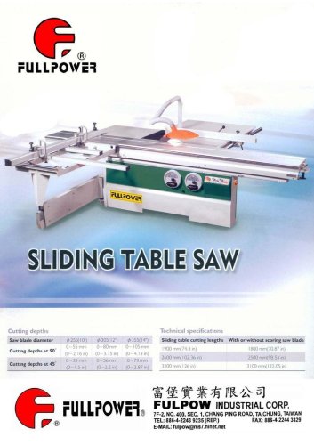 sliding table panel saw