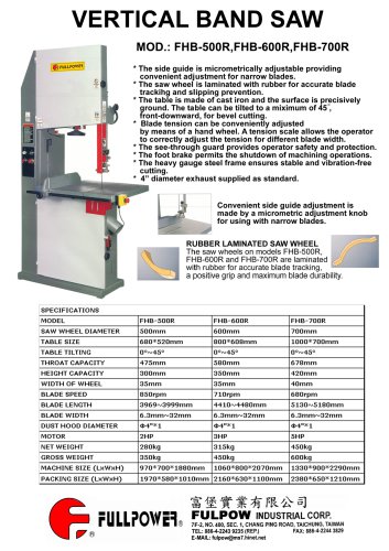 VERTICAL BAND SAW