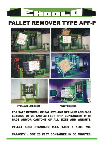 Pallet remover type APF-P