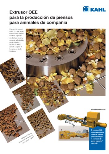 Extrudeur OEE para la producción de piensos para animales de compañía 