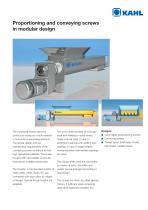 Proportioning and conveying screws in modular design