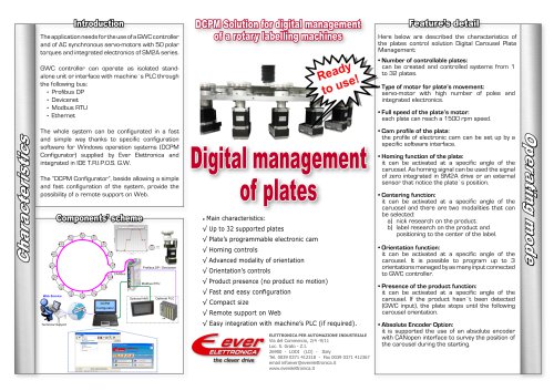 DCPM solution for digital management of rotary labelling machines plates