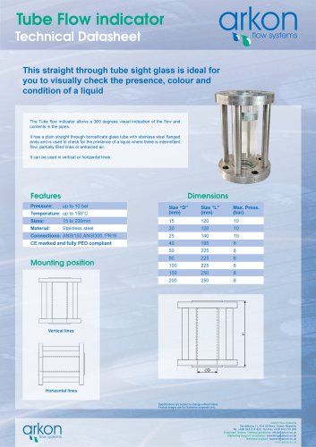 Tube Flow indicator