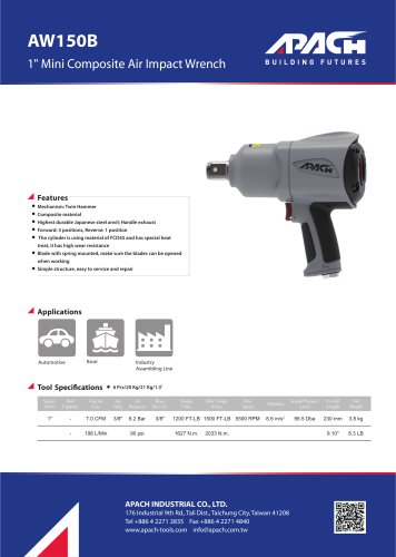 1" Mini Composite Air Impact Wrench - AW150B