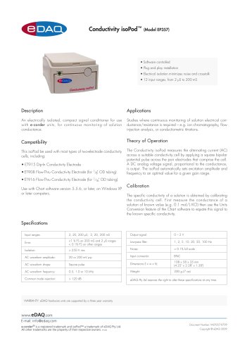 Conductivity isoPodTM