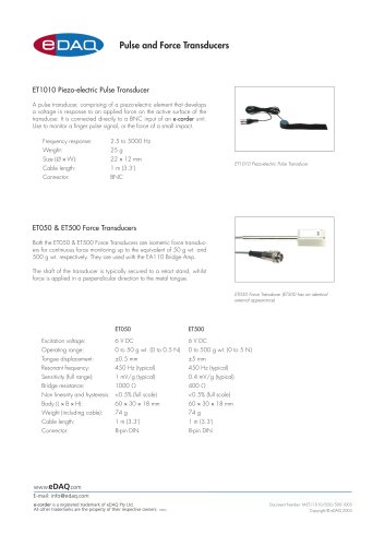 Piezo Electric Pulse Transducer