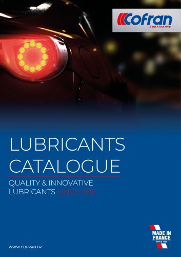 LUBRICANTS CATALOGUE