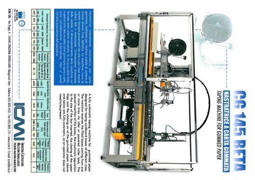 Taping machine for gummed paper type CG145