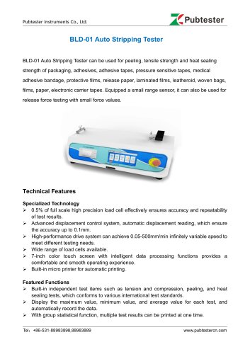 BLD-01 Auto Stripping Tester