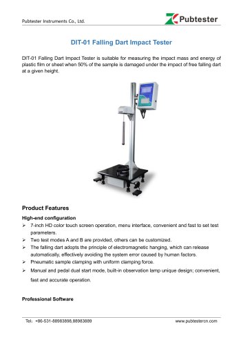 DIT-01 Falling Dart Impact Tester